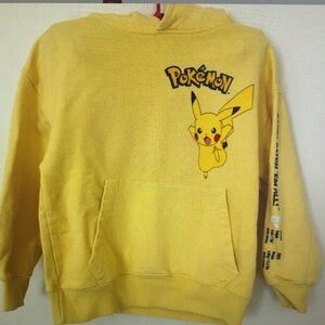 Yellow Pokémon Hoodie with Pikachu Graphic